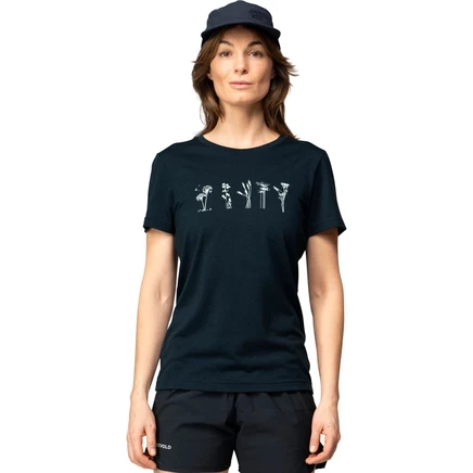 Женская футболка Devold Classic Flowers - 284A Ink