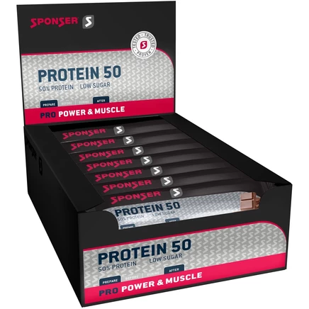 Протеиновый батончик Sponser Protein 50, шоколад, 25×50 г