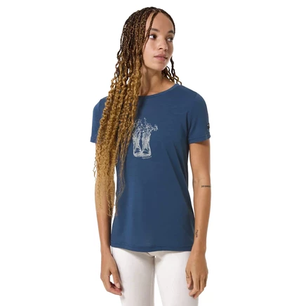Женская футболка SUPER.NATURAL Flower Boots Tee, синяя