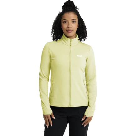 Женская флисовая куртка Jack Wolfskin Litestride FZ, желтая