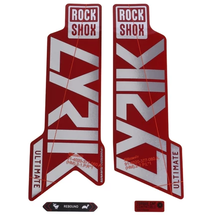 Комплект декал RockShox Lyrik 27.5/29″, красный
