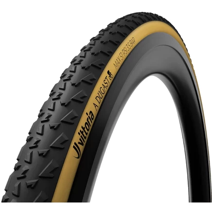 Велошина Vittoria A Dugast Rhino Tubular 32-622 Kevlar, черно-желто-бежeвая