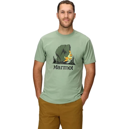 Мужская рубашка Marmot Bouldering Marty с коротким рукавом - agate green зеленый