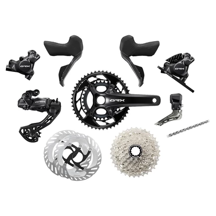 Групсет Shimano GRX RX825 Di2 2x12 CS-R8101 11-34, черный
