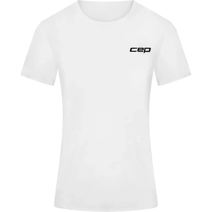 Женская беговая футболка CEP Pro Run Ultralight, белая