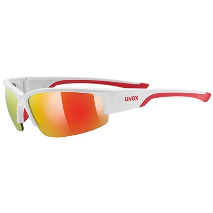 Унисекс спортивные очки Uvex Sportstyle 215, бело-красные