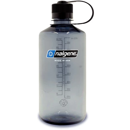 Бутылка для воды Nalgene Sustain 1 л с узким горлом, серая прозрачная