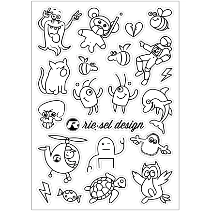 Набор наклеек Riesel Design Sticker:kit A5, черные
