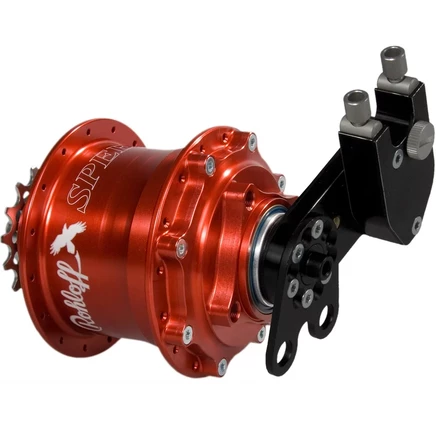 Rohloff Speedhub 500/14 куб.см EX DB - Disc - QR 10x135 мм, черный, красный, серебристый
