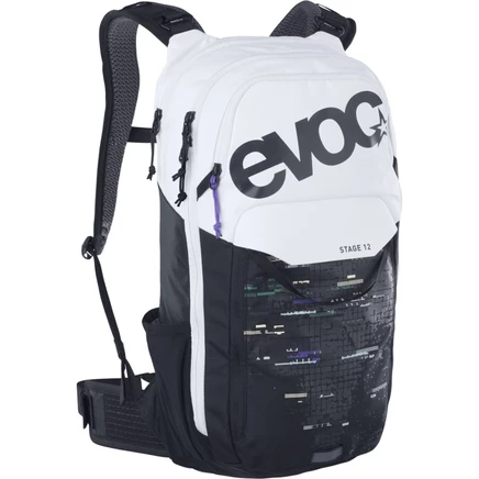 Рюкзак Evoc Stage 12 эндуро, черно-белый