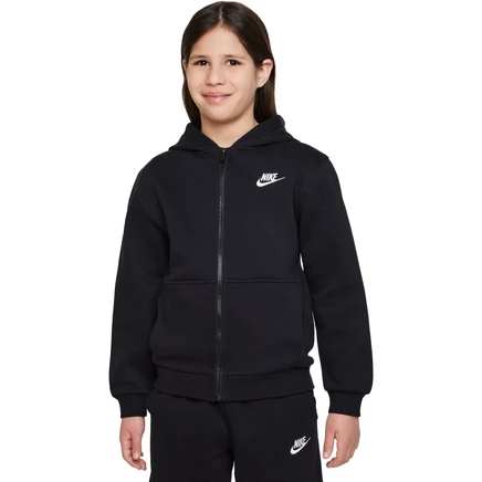 Детская куртка Nike Club Fleece, черно-белая