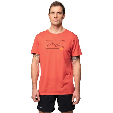 Мужская футболка Devold Active Outline Tee - 195A Cayenne