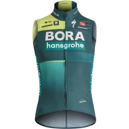 Мужская жилетка Sportful BORA-hansgrohe Pro Wind, зеленая