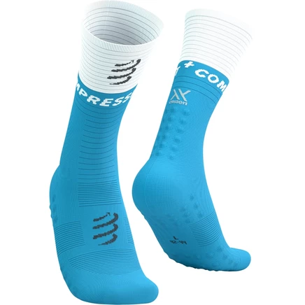 Компрессионные гольфы Compressport Mid v2.0 - норвежский синий/бело-голубой