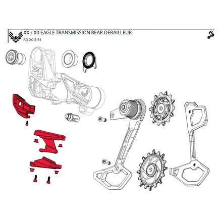 Комплект пластин SRAM X0 Eagle для переключателя, черный