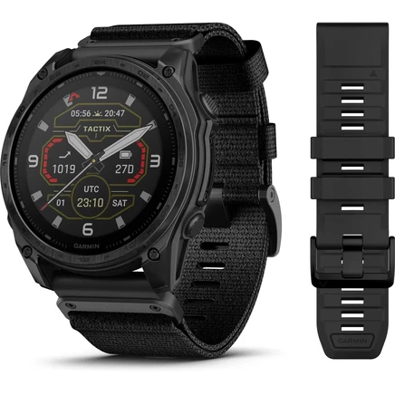 Умные часы Garmin tactix 8 Solar GPS Smartwatch - 51 мм - Черные / Углеродно-серые с дополнением Titanium black