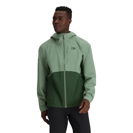 Мужская куртка-дождевик Outdoor Research Stratoburst Stretch - бальзам/grove green