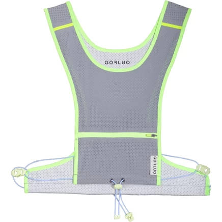 Жилет для бега GoFLUO Pace Bodyglower, серый с отражателем