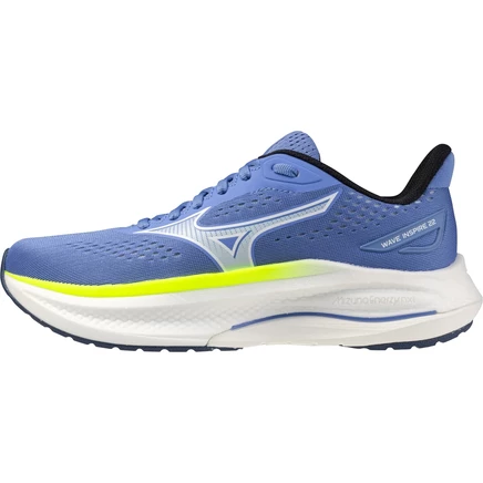 Женские кроссовки Mizuno Wave Inspire 22 - Ультрамариновый/Белый/ желто-синий на молнии