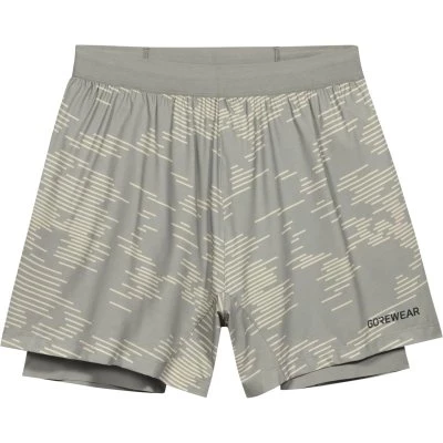Мужские шорты GOREWEAR Concurve 5 Inch Electro 2в1 - серый crushed_lab / технологичный бежевый BFBG grey