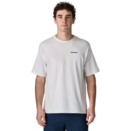 Мужская футболка Patagonia P6 Logo Responsibili-Tee, бело-серая