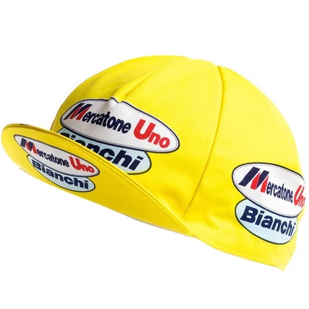 Винтажная велосипедная кепка BLB - Mercatone Uno yellow