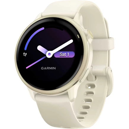 Умные GPS-часы Garmin vívoactive 6 - bone/lunargold белый, бежевый