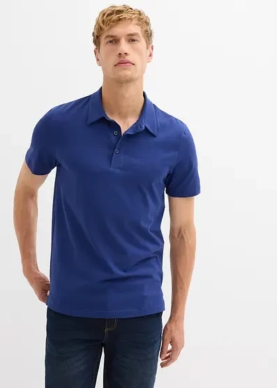 Bonprix Стрейч-трикотаж Polo, приталенный крой mitternachtsblau