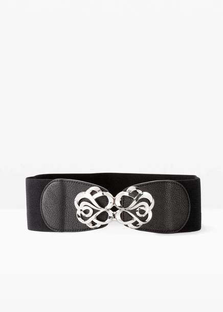 Стрейчгюртель Bonprix schwarz/silberfarben