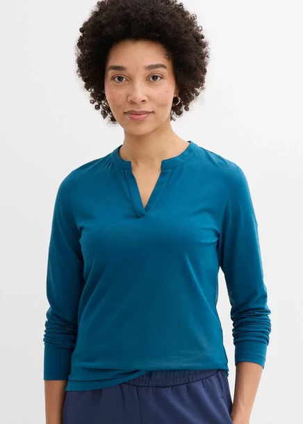 Футболка Bonprix Hüftlanges Henley
