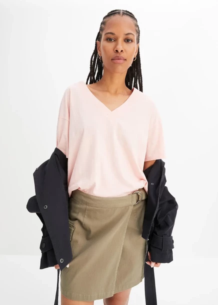 Футболка Bonprix Oversize от reiner Bio-Baumwolle bonbonrosa