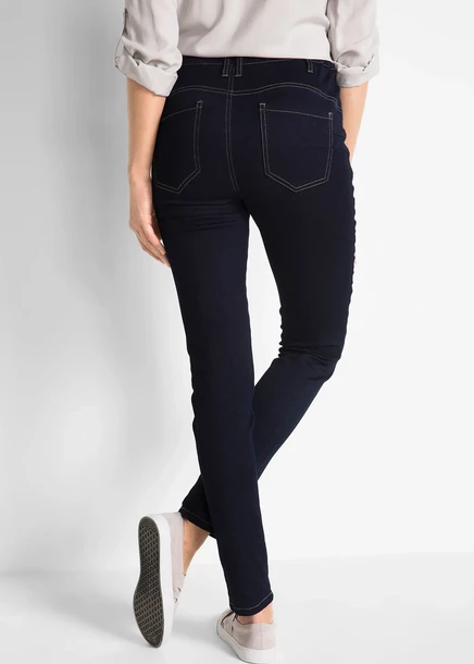 Bonprix Slim-Fit-Джинсы с завышенной талией, очень эластичные dark denim