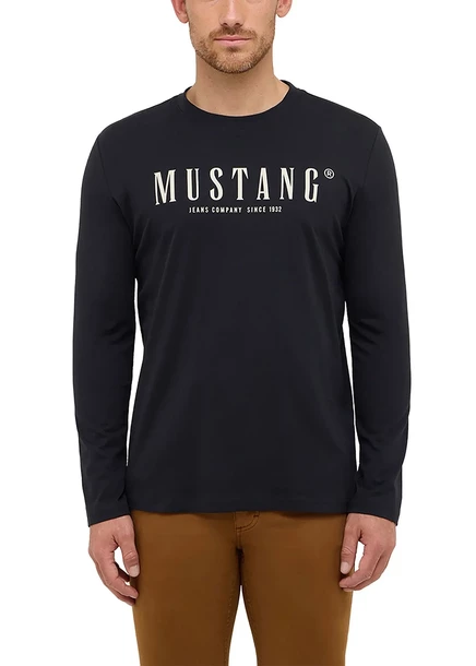 Мужская рубашка Bonprix Mustang Asheville, хлопок, черная