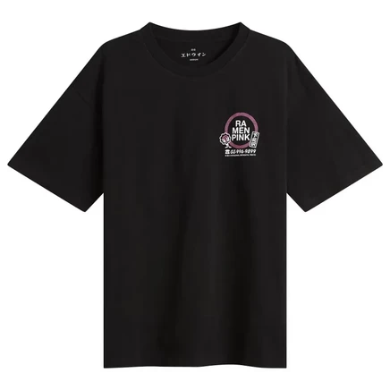 Мужская футболка Edwin Ramen Pink TS, черная