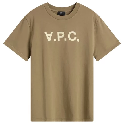 Мужская футболка A.P.C. VPC Logo, хаки и молочная