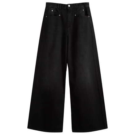 Мешковатые джинсы Isabel Marant лимонного цвета black
