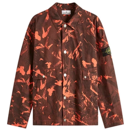 Куртка-рубашка Stone Island Scan Camo Ripstop-OVD black