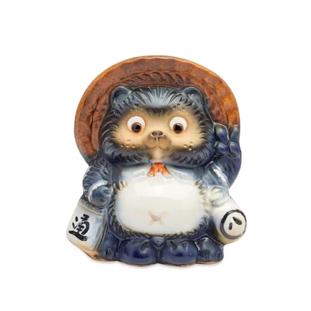Копилка BEAMS JAPAN Fortune Raccoon Dog, темно-синяя