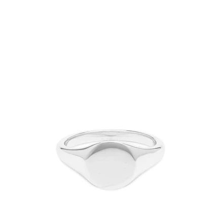 Мужское кольцо Missoma Round Signet, серебристое