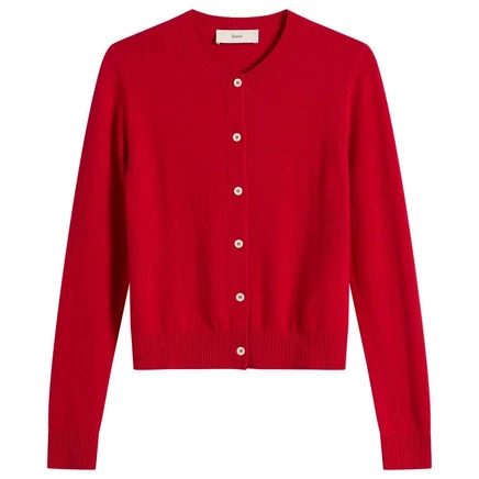 Мужской вязаный кардиган Dunst Essential Crewneck, томатно-красный