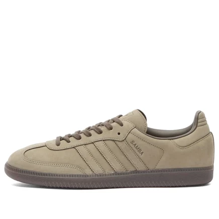Мужские кроссовки Adidas Samba OG, оливково-бежевые