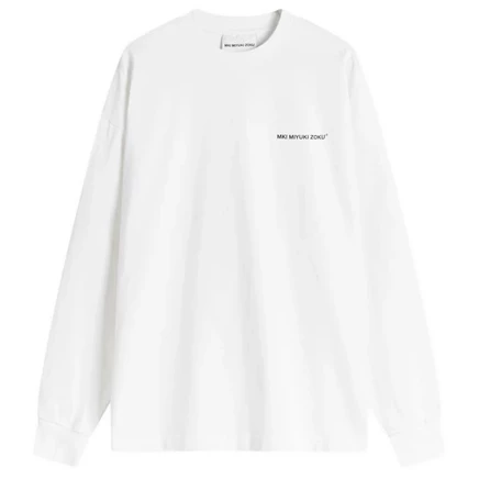 Мужская футболка mki uniform с длинным рукавом, белая