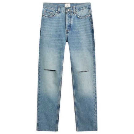 Мужские прямые джинсы Anine Bing Bruno Destructed, винтажно-голубые