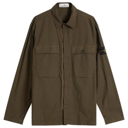 Мужская рубашечная куртка Stone Island Tela Paracadute, хаки