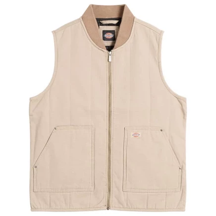 Мужской жилет Dickies Quilted Canvas стеганый, песочный