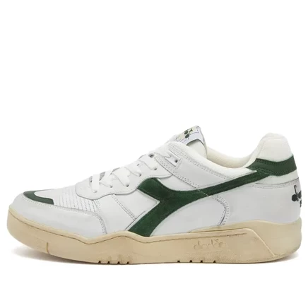 Мужские кроссовки Diadora B.560 Used, белые и зелёные