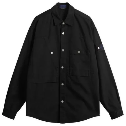 Мужская куртка-рубашка Stone Island Bull Denim, черная