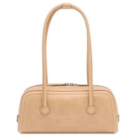 Мужская сумка MARGESHERWOOD Soft Boston EW из кожи, бежевая
