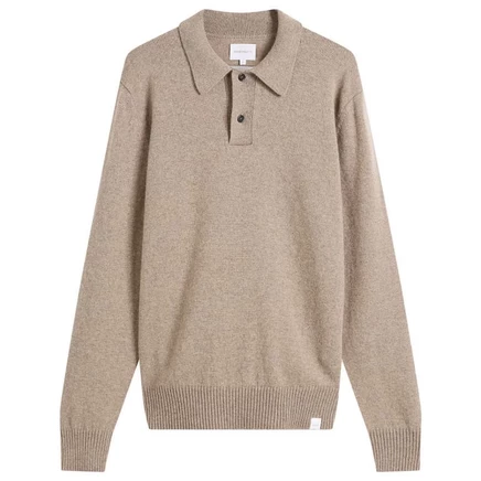 Мужское поло Norse Projects Standard Merino, терракотовое