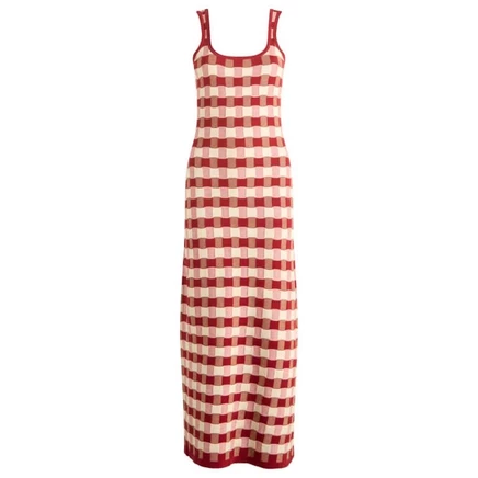 Платье миди от House of Sunny Picnic Hockney red check